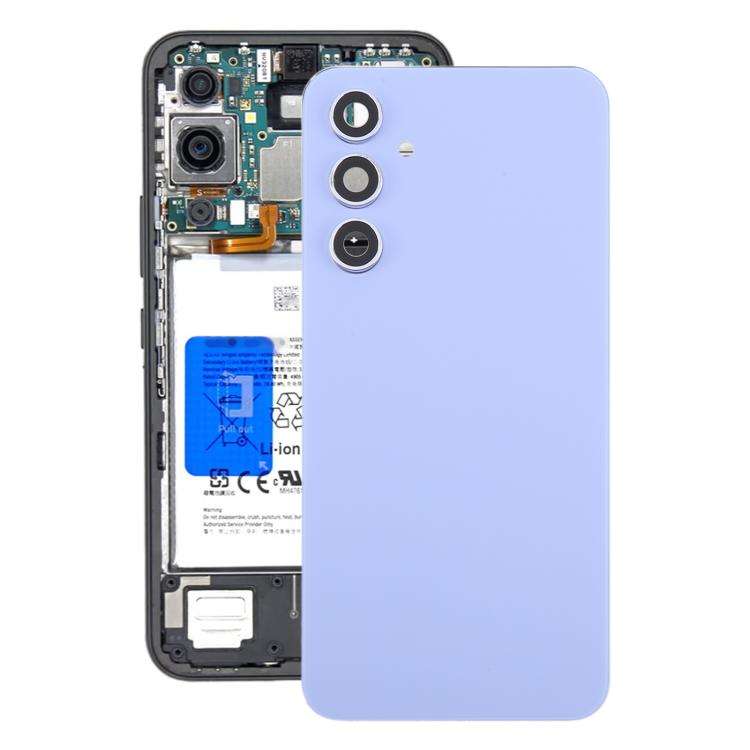 For Samsung Galaxy A54 SM-A546B Battery Back Cover with Camera Lens Cover(Purple)