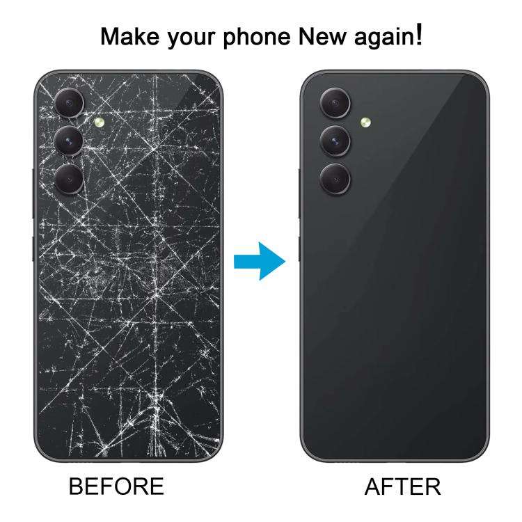 For Samsung Galaxy A54 SM-A546B Battery Back Cover with Camera Lens Cover(Black)
