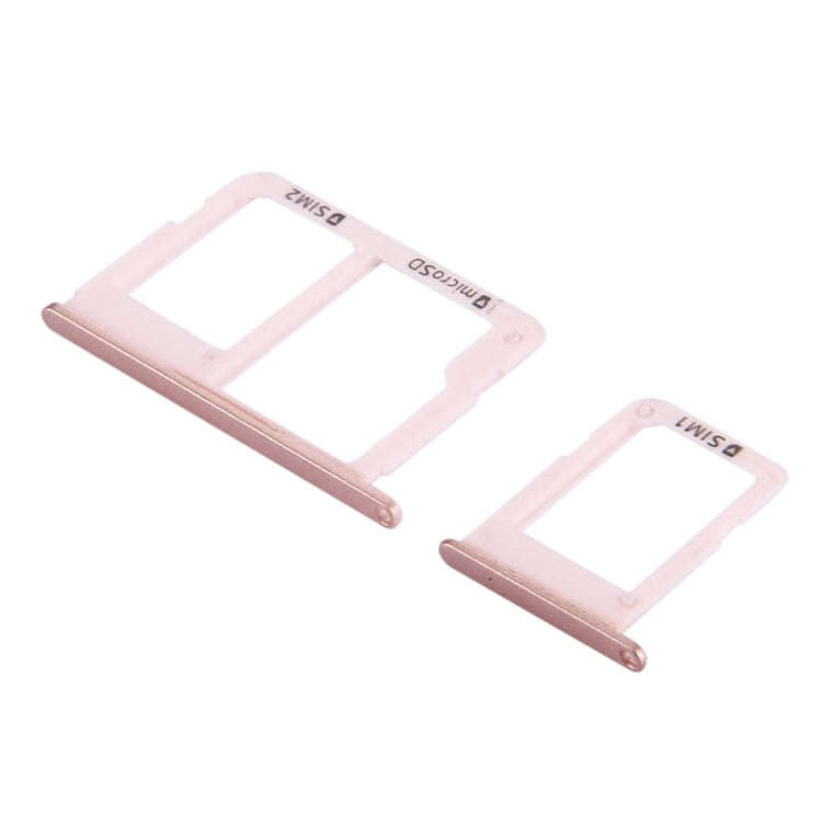 For Galaxy J5 Prime / G570 & J7 Prime / G610 SIM Card Tray + Micro SD & SIM Card Tray (Rose Gold)