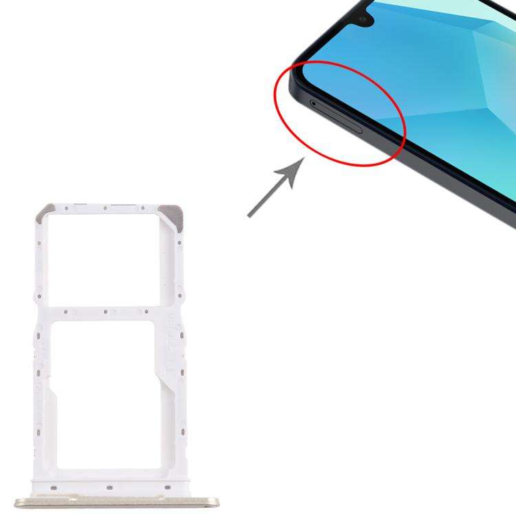 For Samsung Galaxy A16 5G SM-A166P Original SIM + SIM / Micro SD Card Tray (Gold)