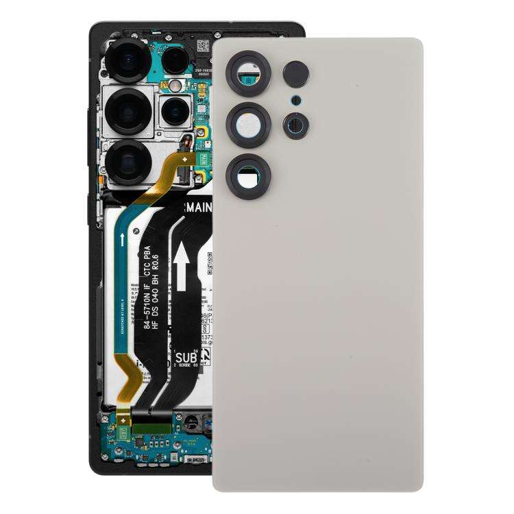 For Samsung Galaxy S25 Ultra SM-S938 OEM Battery Back Cover with Camera Lens Cover(Silver)