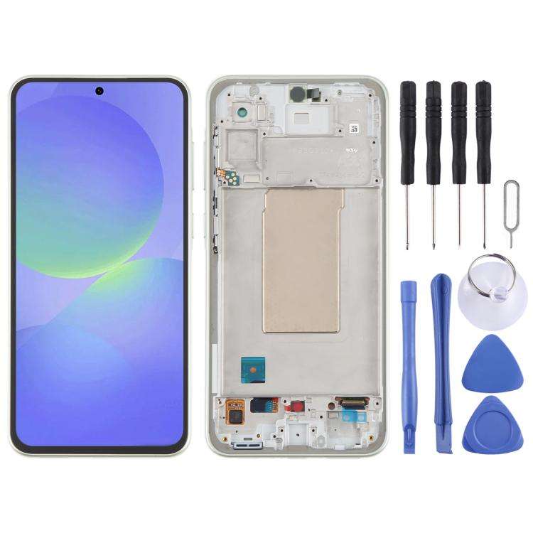 For Samsung Galaxy A36 SM-A366B Original LCD Screen Digitizer Full Assembly with Frame (Green)