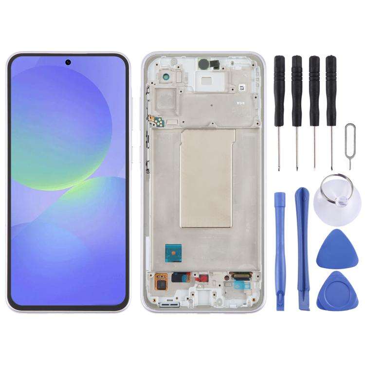 For Samsung Galaxy A36 SM-A366B Original LCD Screen Digitizer Full Assembly with Frame (Purple)