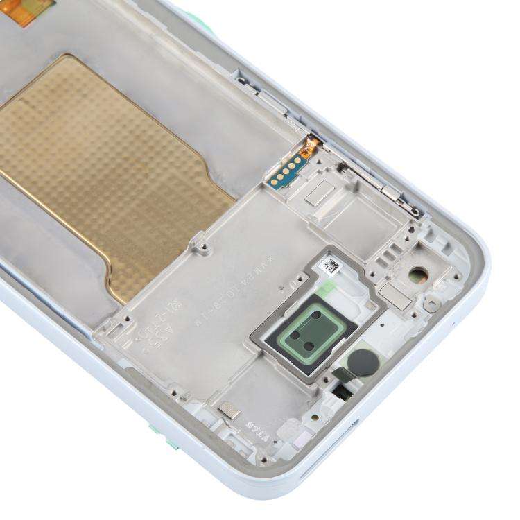 For Samsung Galaxy A35 SM-A356B Original LCD Screen Digitizer Full Assembly with Frame (Baby Blue)