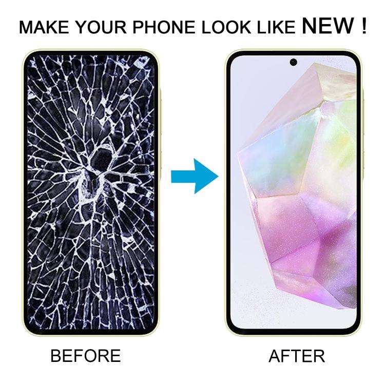 For Samsung Galaxy A35 SM-A356B Original LCD Screen Digitizer Full Assembly with Frame (Pink)