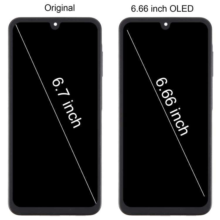 For Samsung Galaxy A26 SM-A266B 6.66 inch OLED LCD Screen Digitizer Full Assembly with Frame (Black)
