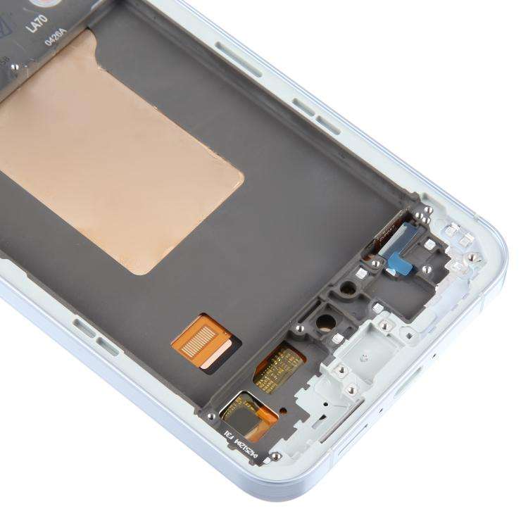 For Samsung Galaxy A55 SM-A556B OLED LCD Screen Digitizer Full Assembly with Frame (Baby Blue)