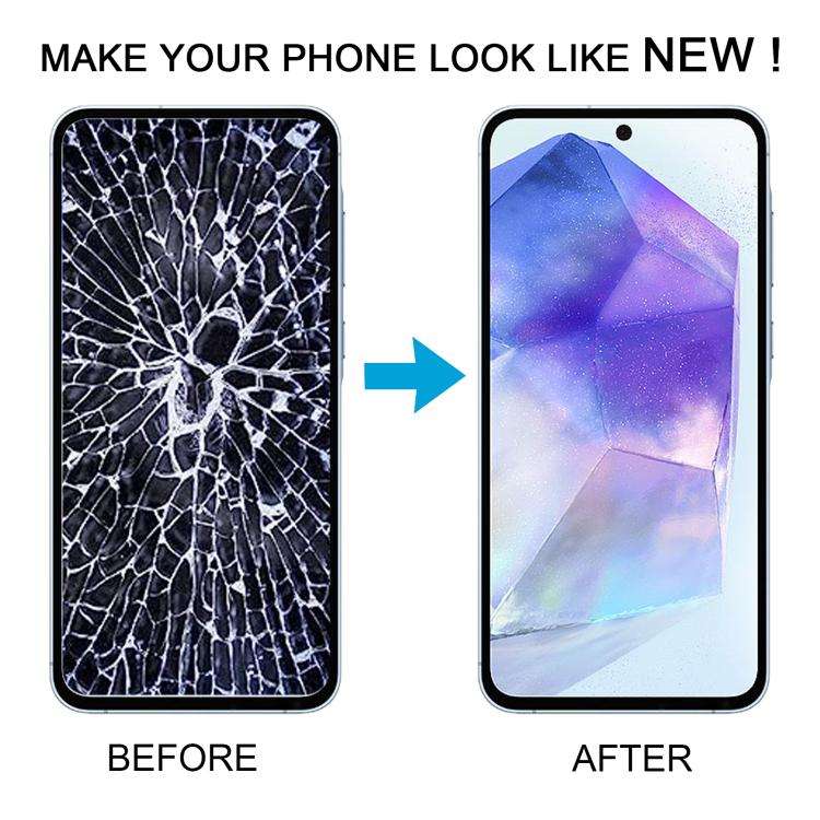 For Samsung Galaxy A55 SM-A556B OLED LCD Screen Digitizer Full Assembly with Frame (Blue)