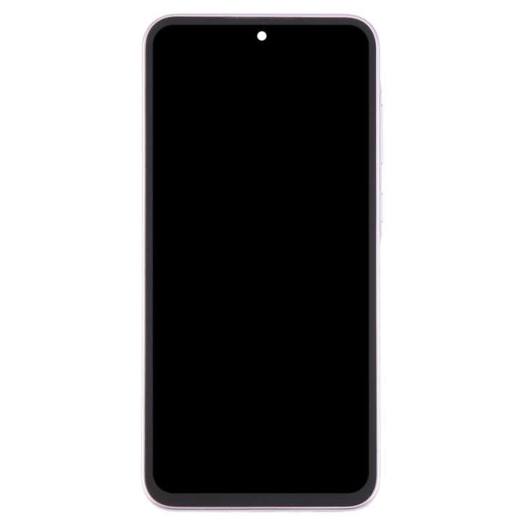 For Samsung Galaxy A35 SM-A356B OLED LCD Screen Digitizer Full Assembly with Frame (Pink)