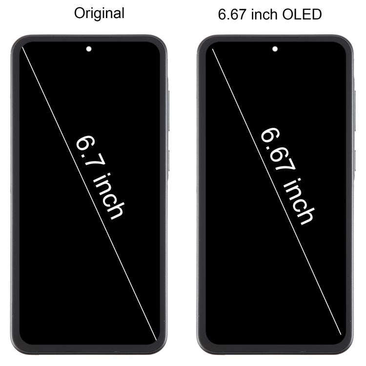 For Samsung Galaxy A36 SM-A366B 6.67 inch OLED LCD Screen Digitizer Full Assembly with Frame (Grey)