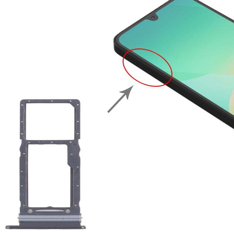 For Samsung Galaxy A26 SM-A266U Original SIM + Micro SD Card Tray (Black)