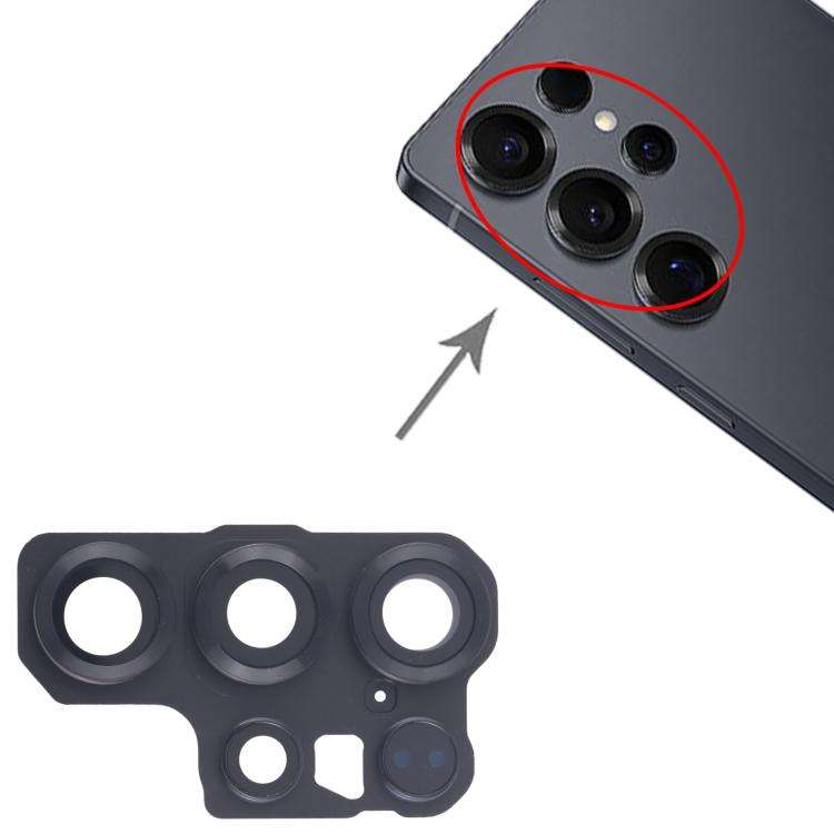 For Samsung Galaxy S25 Ultra SM-S938B 10pcs Rear Camera Lens Cover (Black)