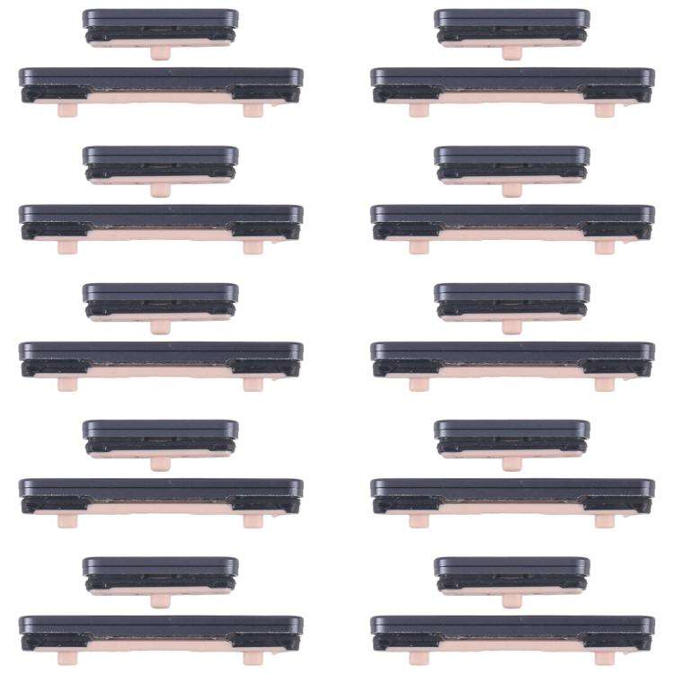 For Samsung Galaxy S25 SM-S931B 10pcs Power Button and Volume Control Button (Black)