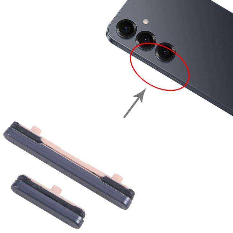 For Samsung Galaxy S25+ SM-S936B 10pcs Power Button and Volume Control Button (Black)