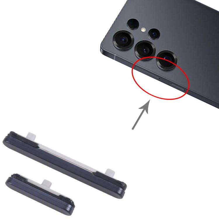 For Samsung Galaxy S25 Ultra SM-S938B 10pcs Power Button and Volume Control Button (Black)