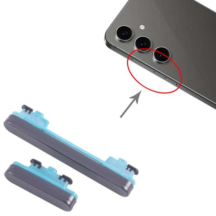 For Samsung Galaxy S24 FE SM-S721B 10pcs Power Button and Volume Control Button (Black)