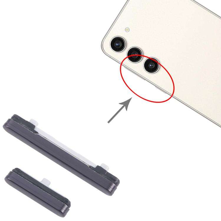 For Samsung Galaxy S23+ SM-S916B 10pcs Power Button and Volume Control Button (Black)