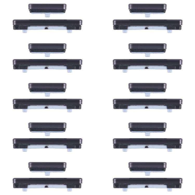 For Samsung Galaxy S23 Ultra SM-S918B 10pcs Power Button and Volume Control Button (Black)