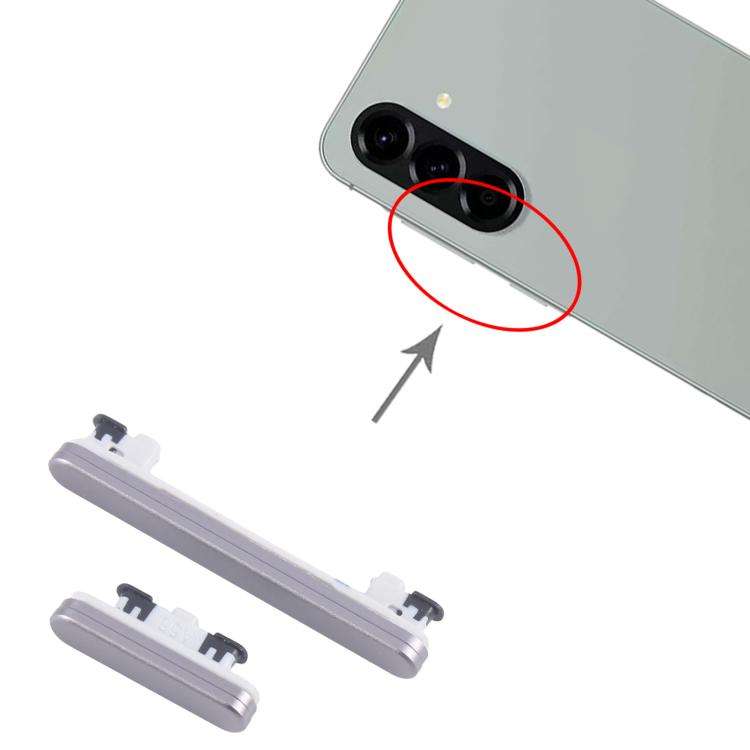 For Samsung Galaxy A56 SM-A566B 10pcs Power Button and Volume Control Button (Grey)