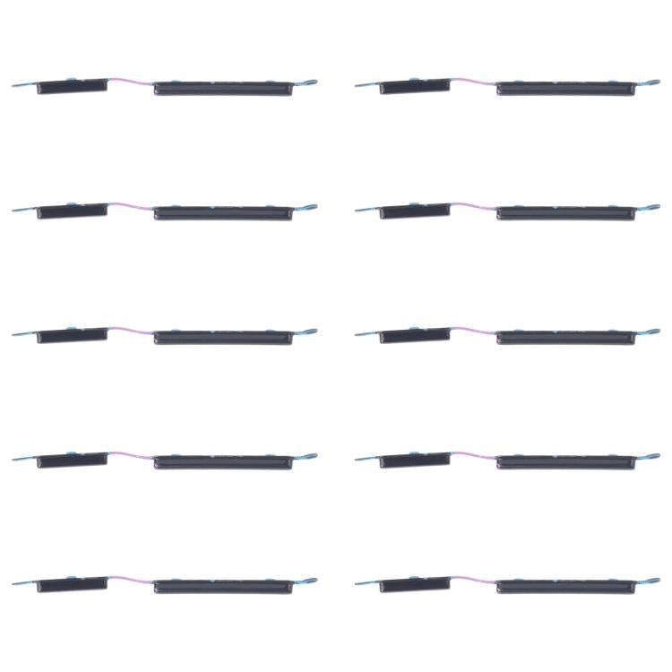 For Samsung Galaxy A04e SM-A042F 10pcs Power Button and Volume Control Button (Black)