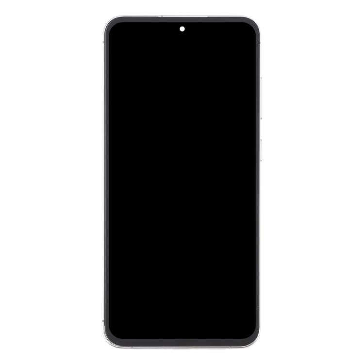 For Samsung Galaxy S24 FE SM-S721B OLED LCD Screen Digitizer Full Assembly with Frame (Silver)