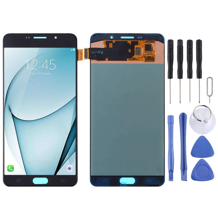 Original Super AMOLED LCD Screen for Galaxy A9 Pro (2016) / A910F Digitizer Full Assembly (Black)