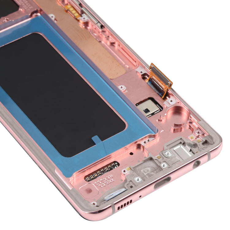 Original Super AMOLED LCD Screen for Samsung Galaxy S10+ Digitizer Full Assembly with Frame (Pink)
