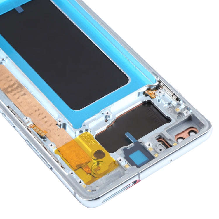 Original Super AMOLED LCD Screen for Samsung Galaxy S10+ Digitizer Full Assembly with Frame (Blue)