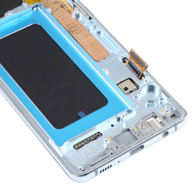 Original Super AMOLED LCD Screen for Samsung Galaxy S10+ Digitizer Full Assembly with Frame (Blue)