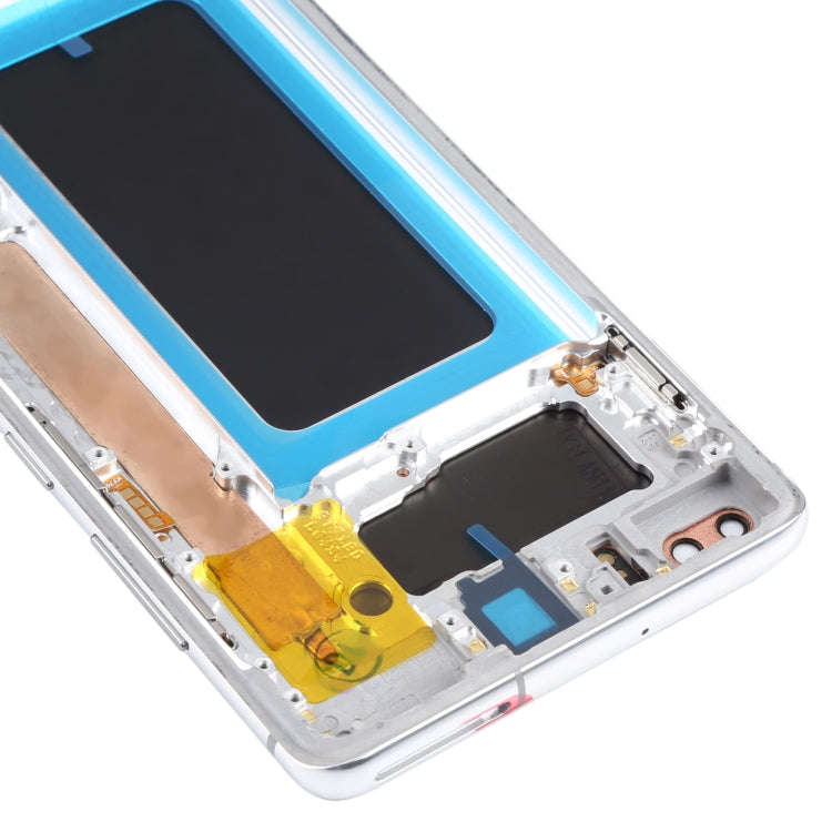 Original Super AMOLED LCD Screen for Samsung Galaxy S10+ Digitizer Full Assembly with Frame (Silver)