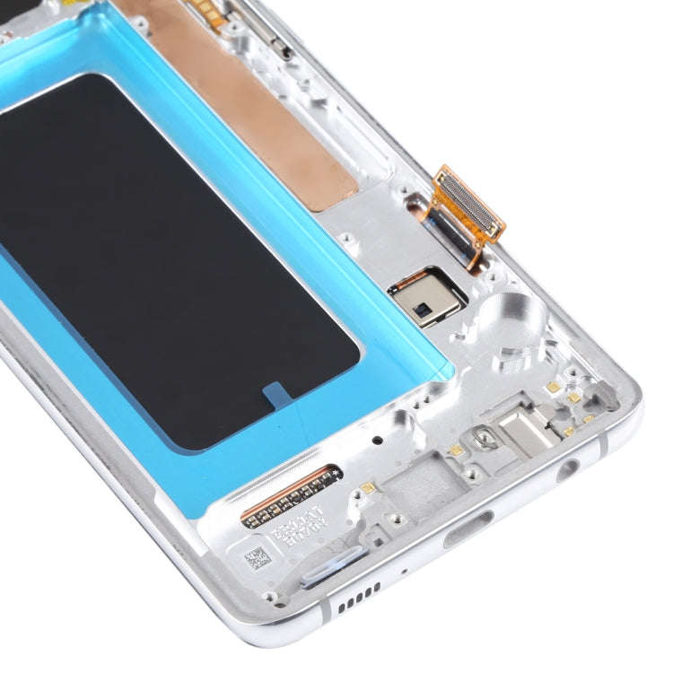 Original Super AMOLED LCD Screen for Samsung Galaxy S10+ Digitizer Full Assembly with Frame (Silver)