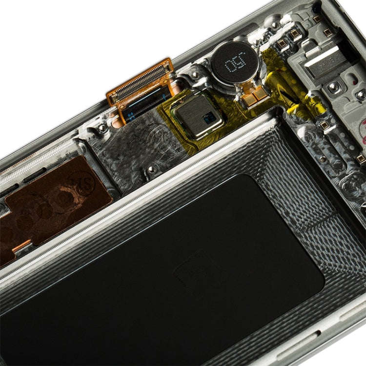 Original Super AMOLED LCD Screen with Frame for Galaxy S10 4G Digitizer Full Assembly (Black)