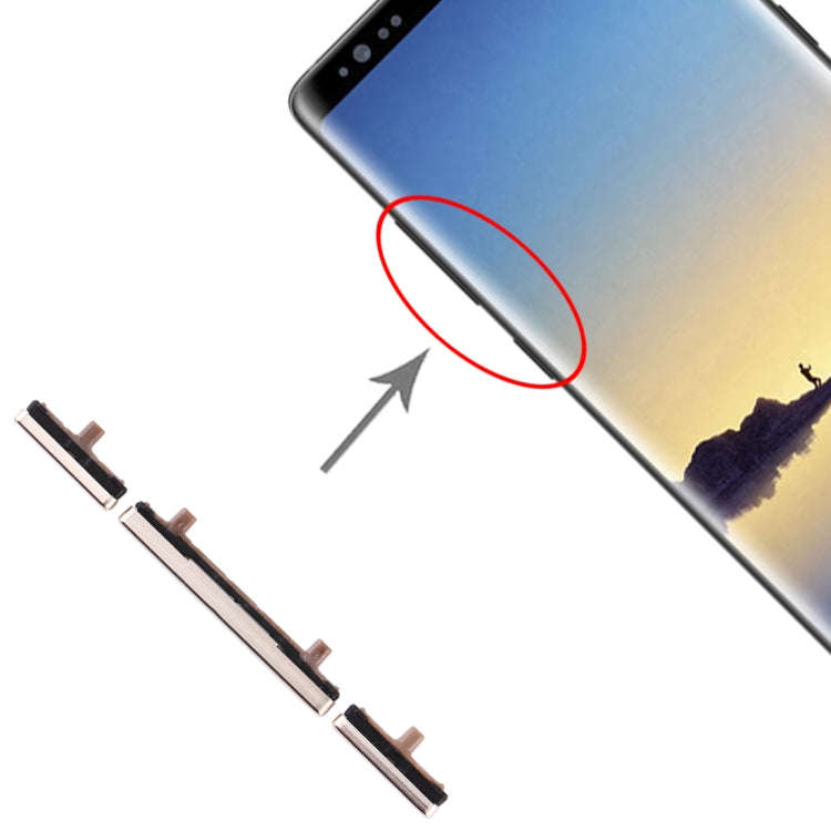 For Galaxy Note 8 10 Set Side Keys(Gold)