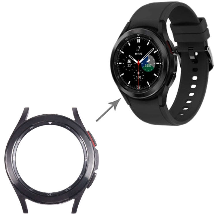 Original LCD Screen Frame Bezel Plate For Samsung Galaxy Watch4 Classic 42mm SM-R880(Black)