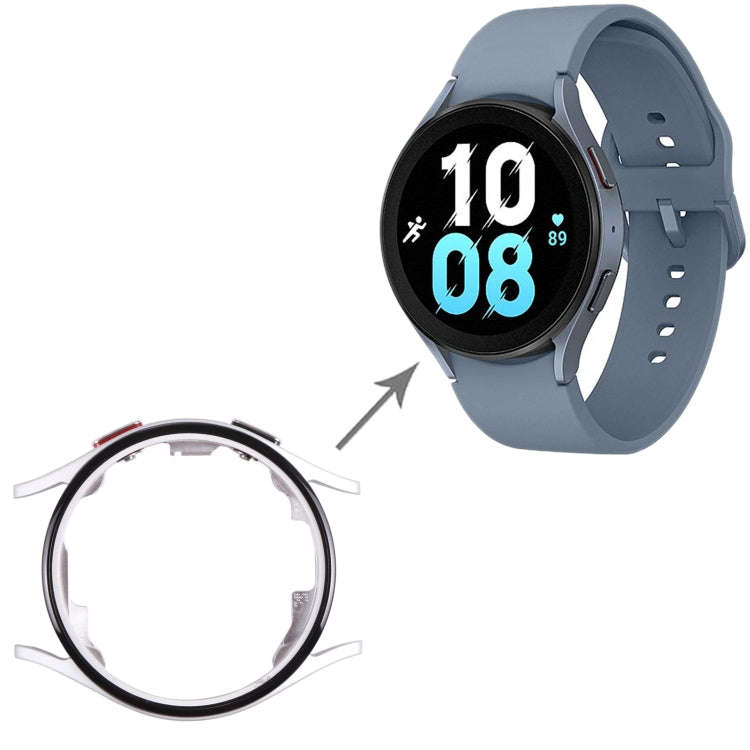 Original LCD Screen Frame Bezel Plate For Samsung Galaxy Watch5 40mm SM-R900 R905(Silver)