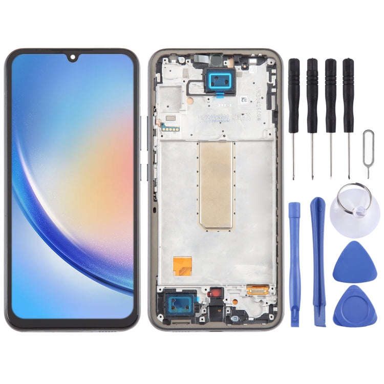 For Samsung Galaxy A34 SM-A346B Incell LCD Screen Digitizer Full Assembly with Frame, Not Support...
