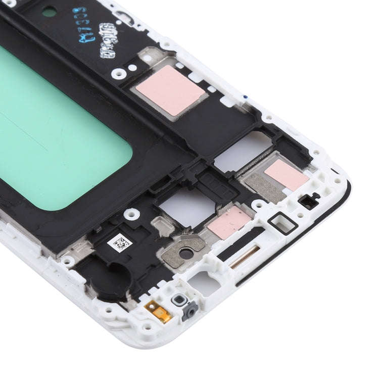 For Galaxy C5 Pro Front Housing LCD Frame Bezel (White)
