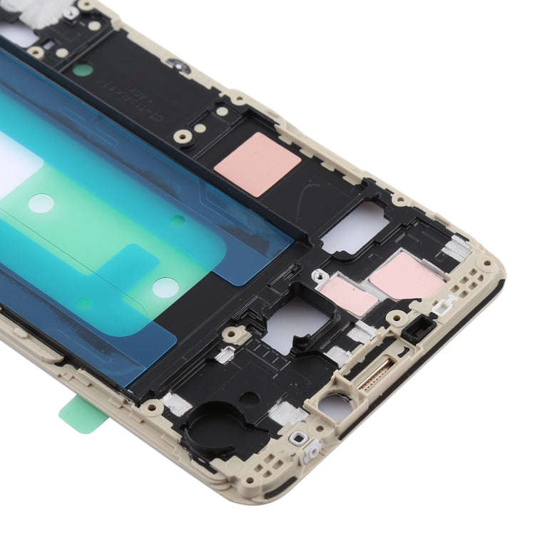 For Galaxy C7 Front Housing LCD Frame Bezel (Gold)