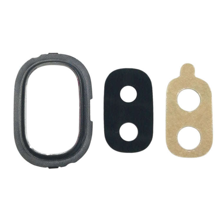 For Galaxy J4, J400F/DS, J400G/DS 10pcs Back Camera Bezel with Lens Cover & Adhesive (Black)