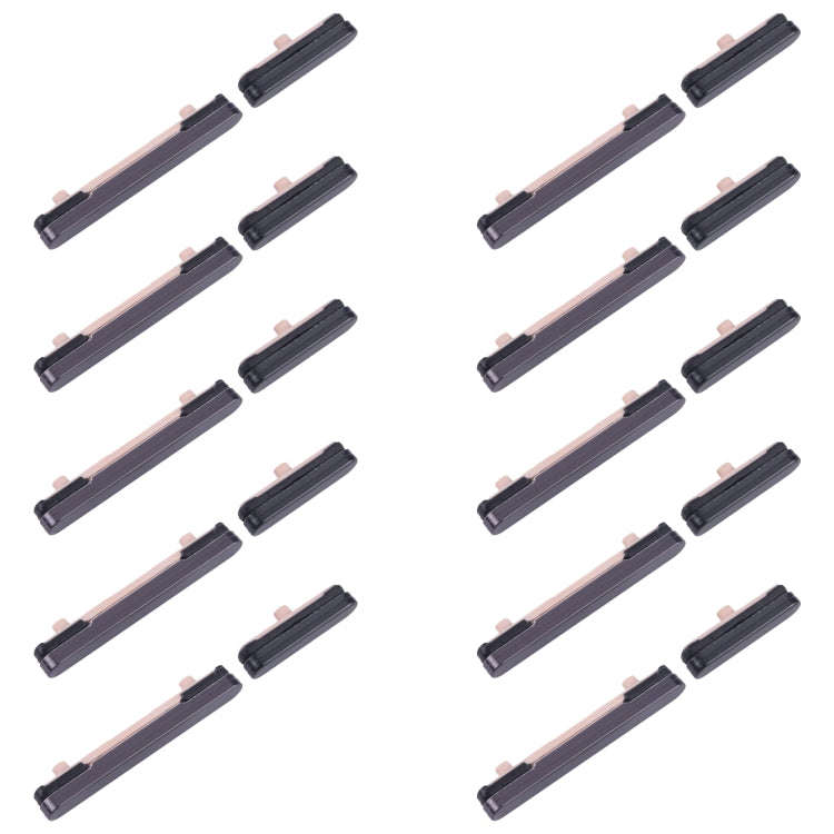 For Samsung Galaxy S24 SM-S921B 10pcs Original Power Button and Volume Control Button (Black)
