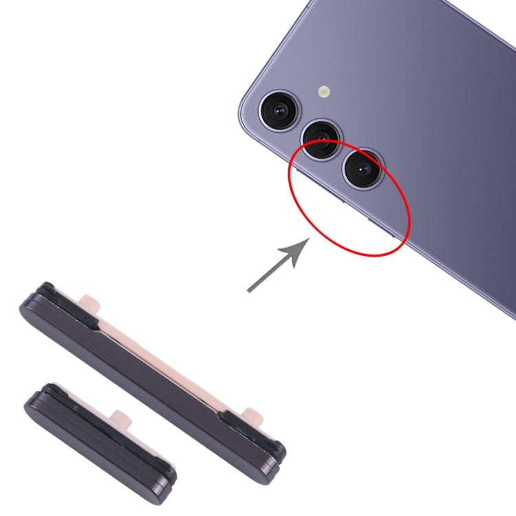 For Samsung Galaxy S24+ SM-S926B 10pcs Original Power Button and Volume Control Button (Black)