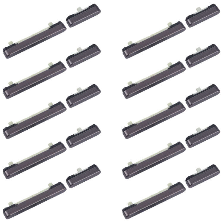 For Samsung Galaxy S24 Ultra SM-S928B 10pcs Original Power Button and Volume Control Button (Black)