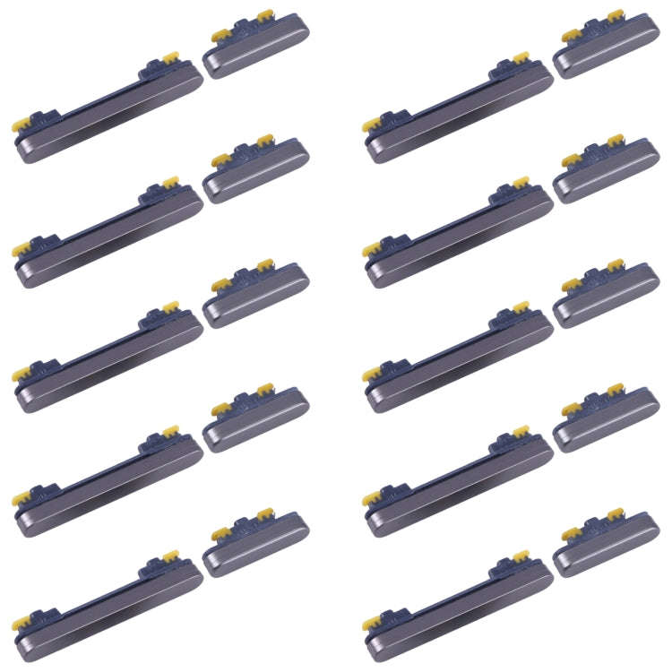 For Samsung Galaxy S23 FE SM-S711B 10pcs Original Power Button and Volume Control Button (Black)