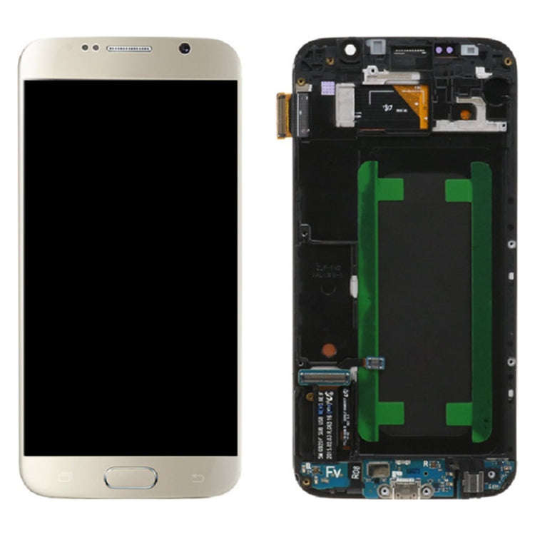 Original Super AMOLED LCD Screen For Samsung Galaxy S6 SM-G920F Digitizer Full Assembly with Fram...