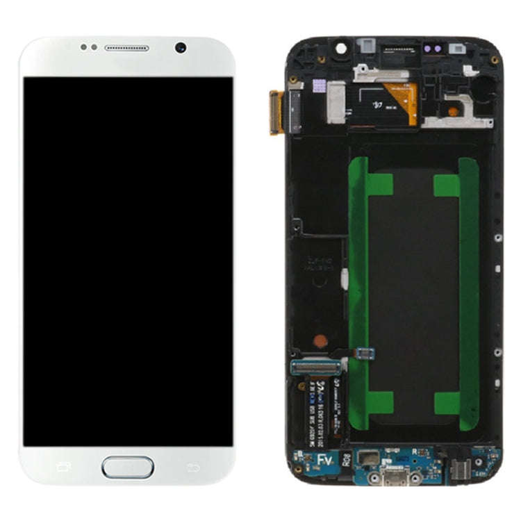 Original Super AMOLED LCD Screen For Samsung Galaxy S6 SM-G920F Digitizer Full Assembly with Fram...
