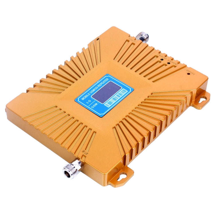 GSM900 / WCDMA2100 Mini Mobile Phone LCD Signal Repeater with Sucker Antenna(Gold)