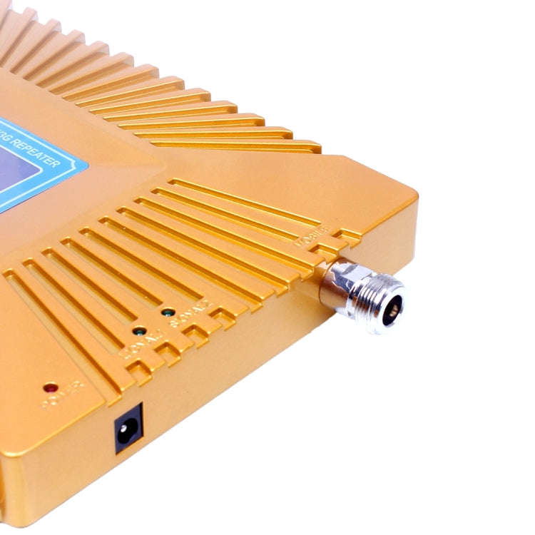 GSM900 / DCS1800MHz Mini Mobile Phone LCD Signal Repeater with Logarithm Periodic Antenna(Gold)
