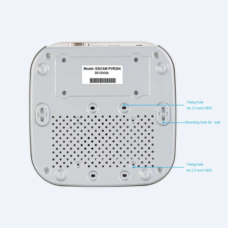 ESCAM PVR204 1080P 4CH+2CH ONVIF NVR Digital Video Recorder with 2CH Cloud Channel for IP Camera ...