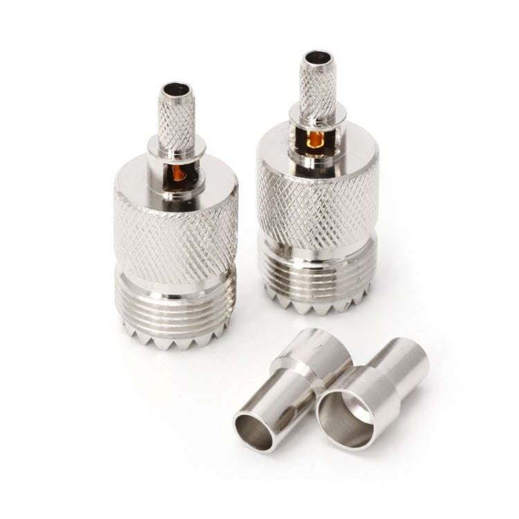 10 Sets UHF Female Jack Crimped RF Connector Coaxial Adapter for 5mm RG58 RG142 / 3D-FB&#160;Cable