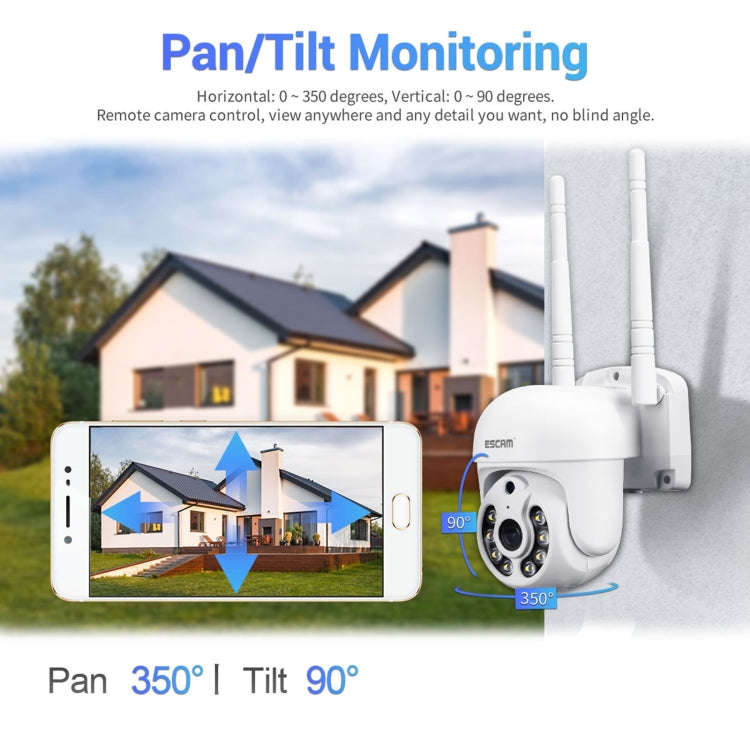 ESCAM WNK714 3.0 Million Pixels 4-channel HD Dome Camera NVR Wireless Monitoring Kit, EU Plug